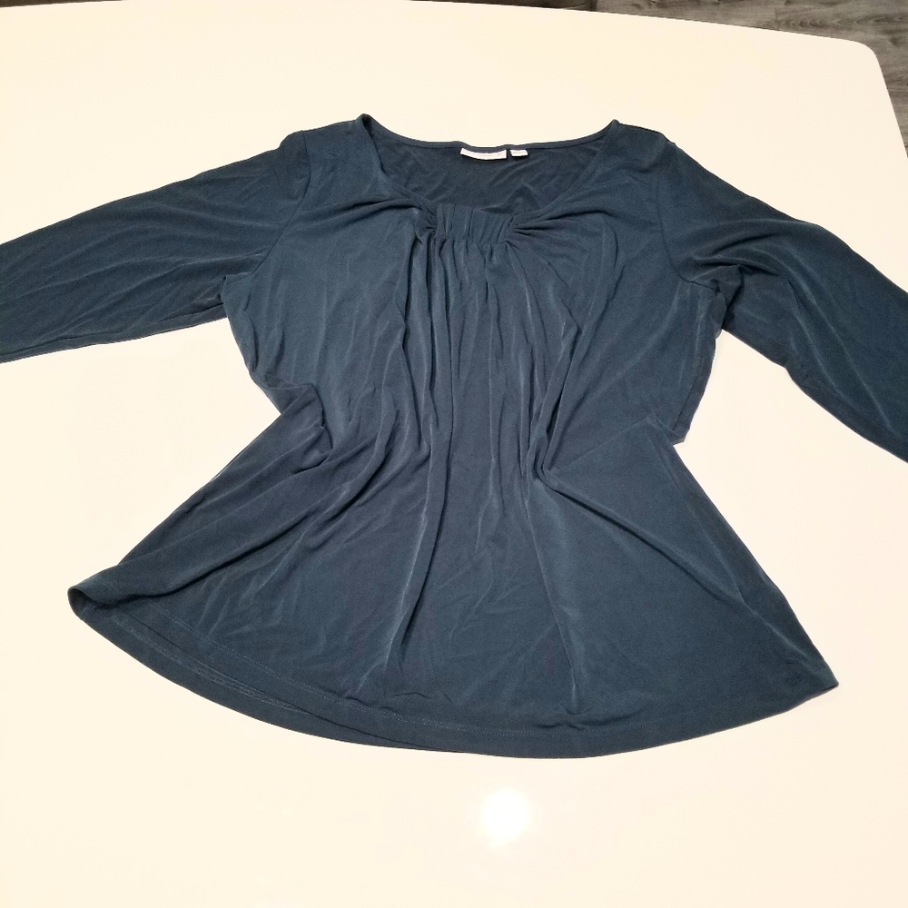 Dark Aqua Career Blouse 1X